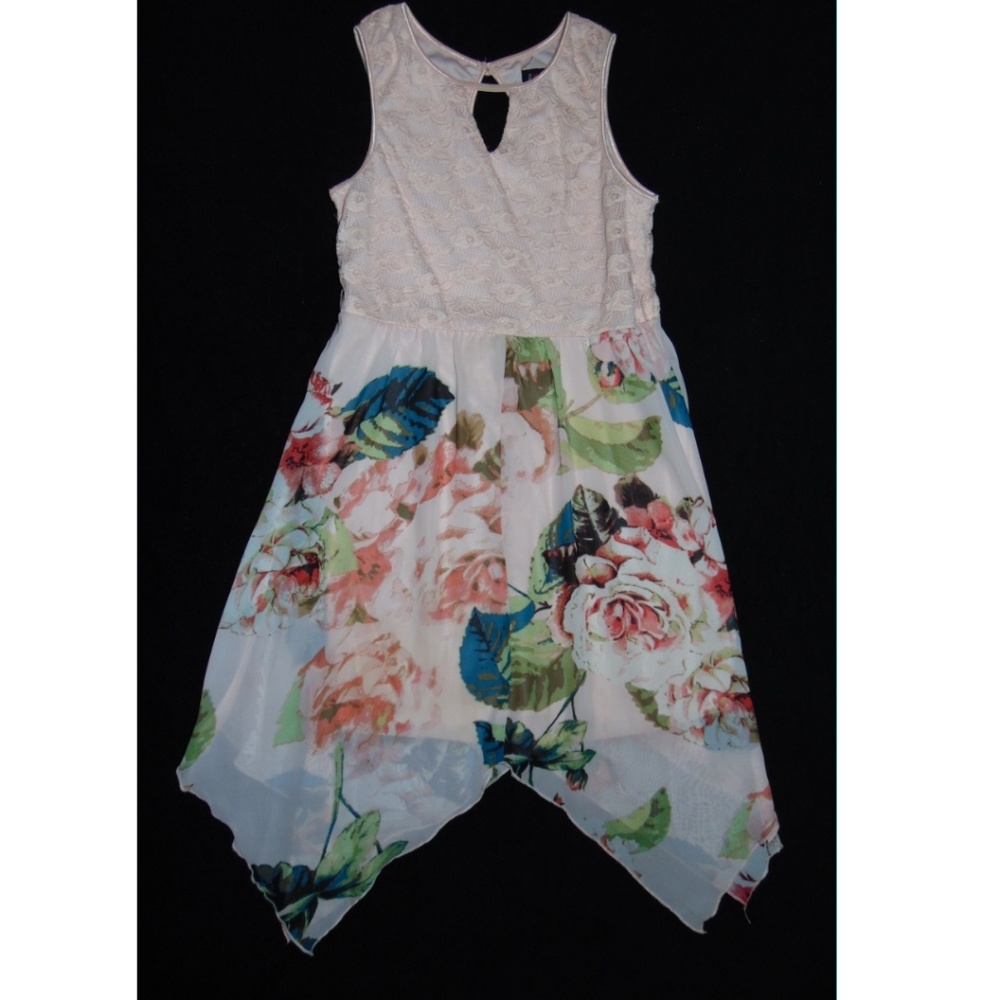 Pink Floral Girls Dress